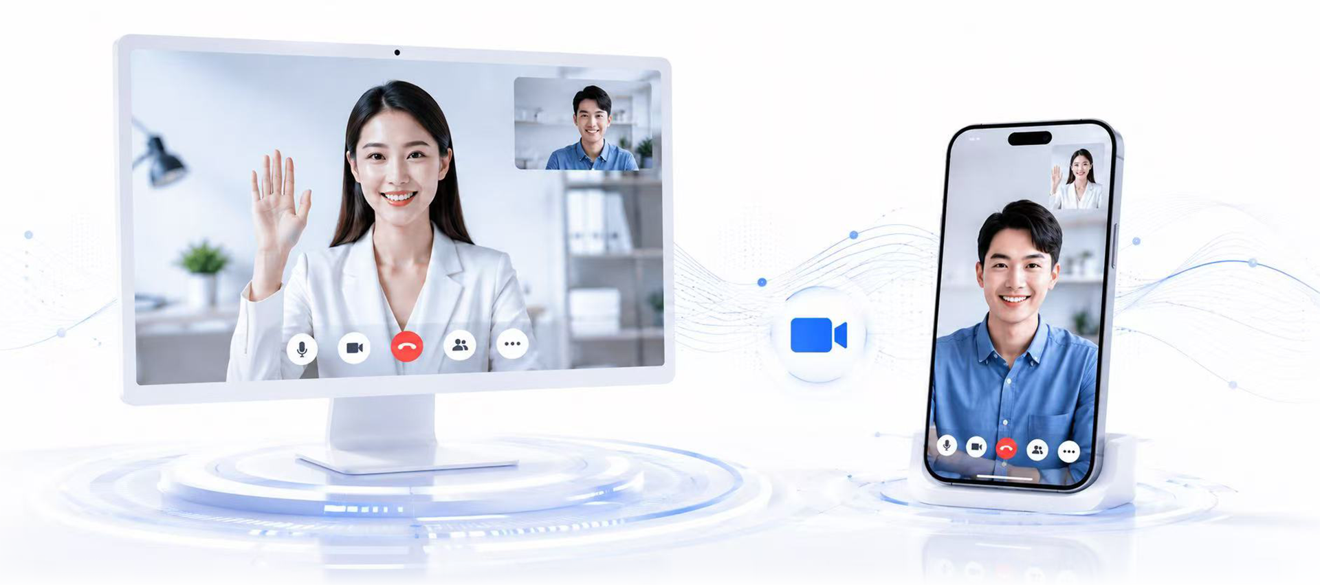 5G云境AI音视频，视频通话形态展示
