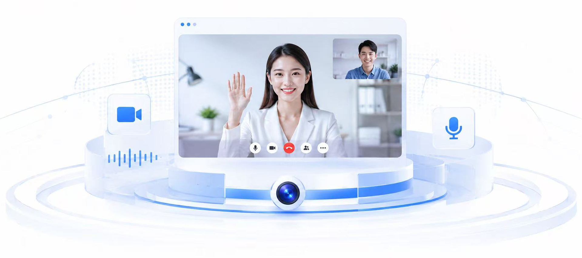 5G云境AI音视频，视频通话效果演示