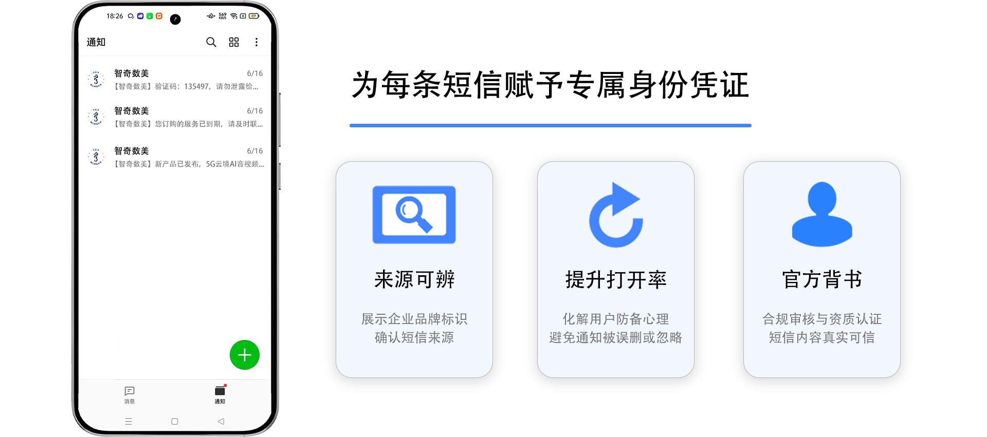 短信LOGO认证,提升短信打开率、展示企业品牌标识、官方背书化解用户防备 短信LOGO认证,提升短信打开率、展示企业品牌标识、官方背书化解用户防备